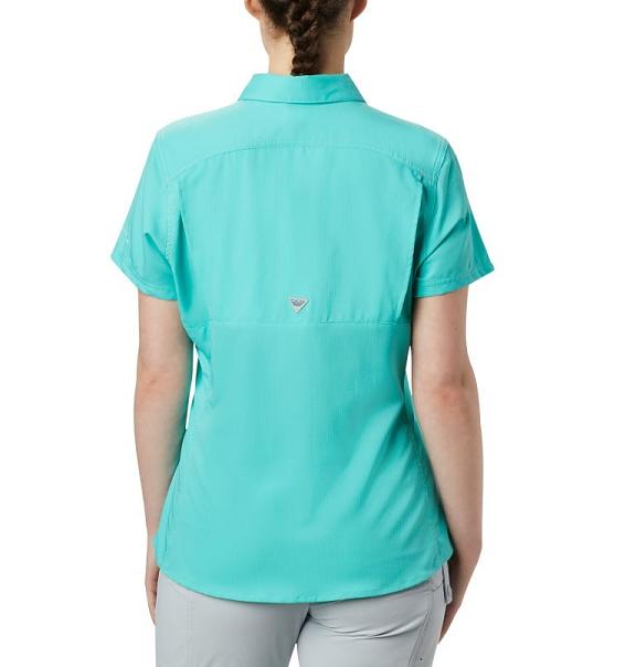 Columbia PFG Lo Drag Shirts Blue For Women's NZ83946 New Zealand